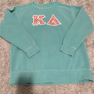Comfort Colors Seafoam Green Kappa Delta crewneck